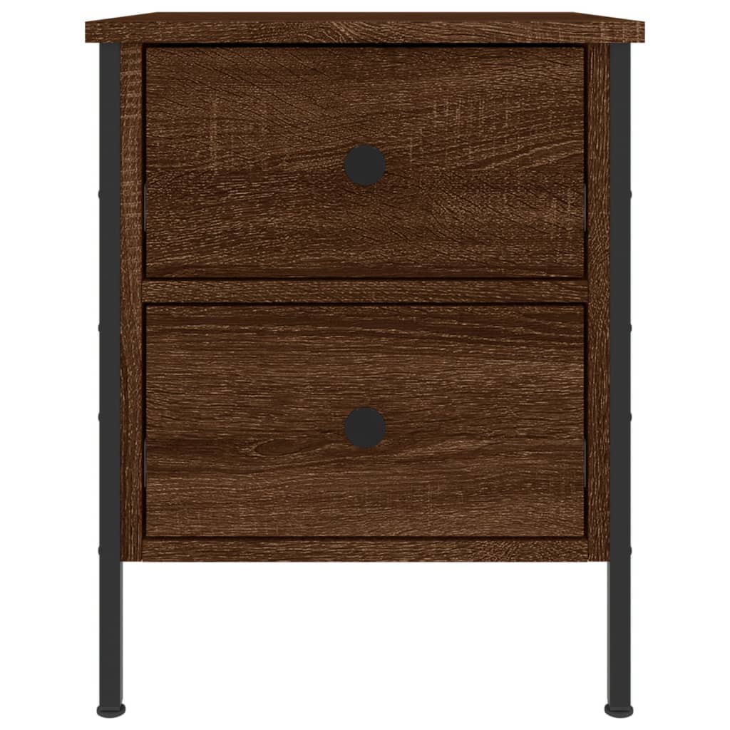 Nachtkastjes 2 St 40X42X50 Cm Bewerkt Hout Bruin Eikenkleur