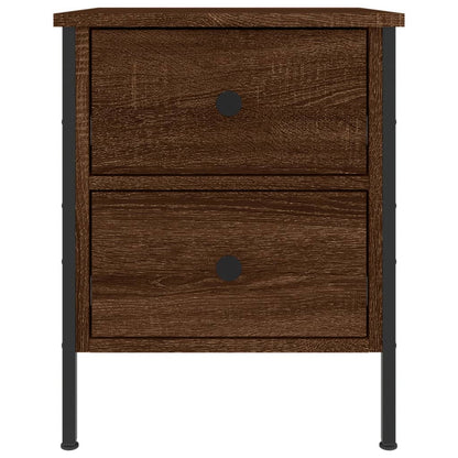 Nachtkastjes 2 St 40X42X50 Cm Bewerkt Hout Bruin Eikenkleur