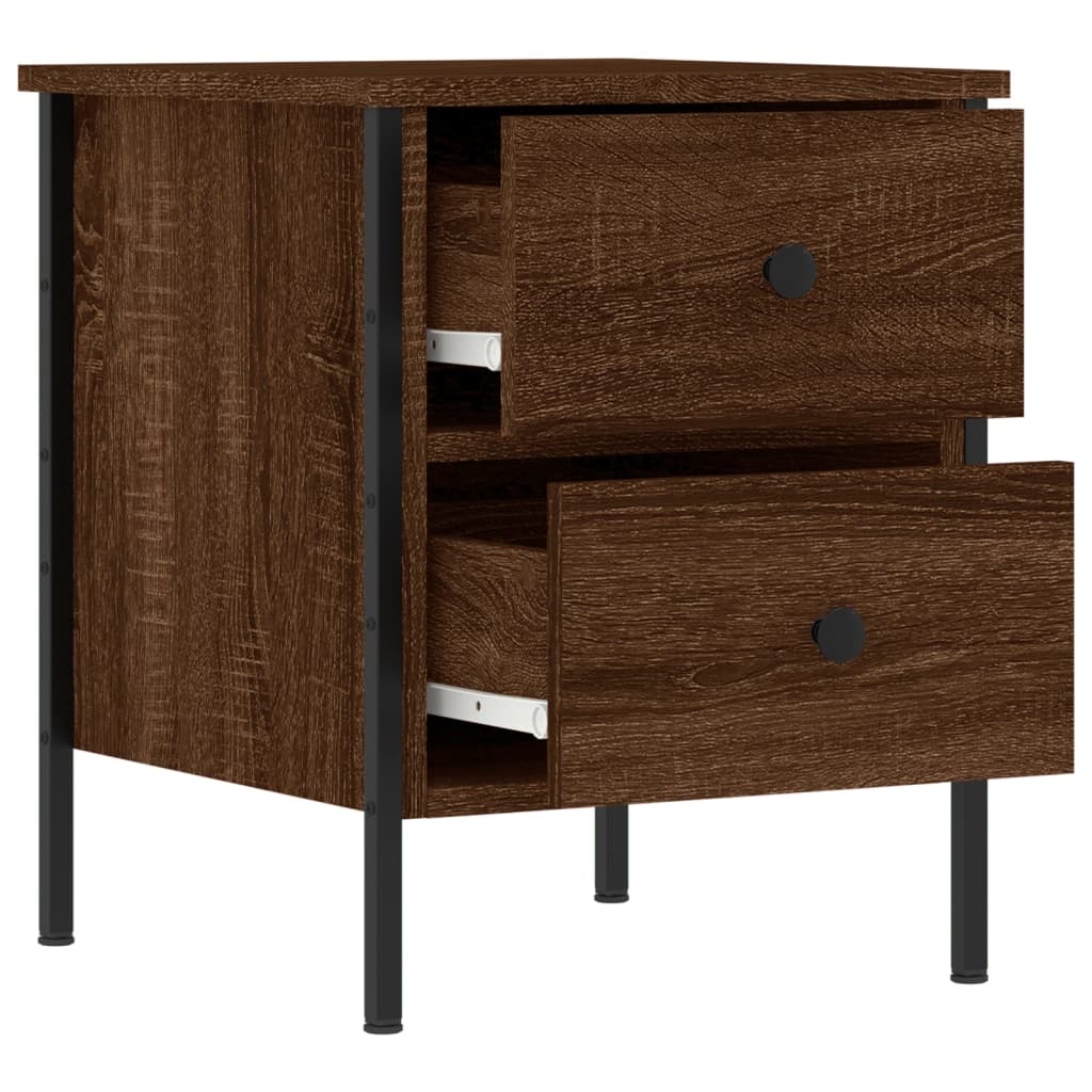 Nachtkastjes 2 St 40X42X50 Cm Bewerkt Hout Bruin Eikenkleur