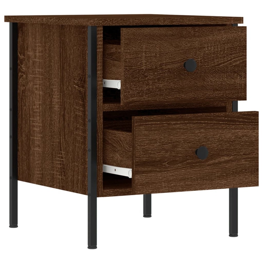 Nachtkastjes 2 St 40X42X50 Cm Bewerkt Hout Bruin Eikenkleur