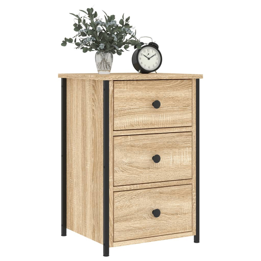Nachtkastje 40X36X60 Cm Bewerkt Hout Sonoma Eikenkleurig