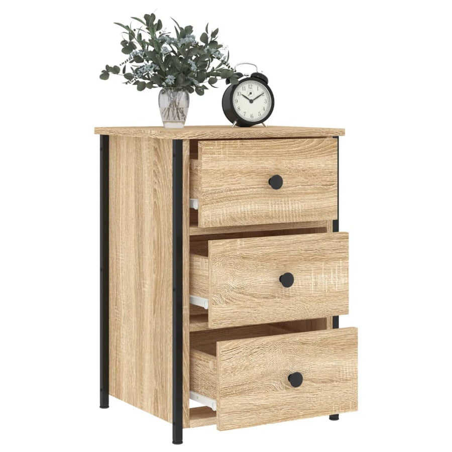 Nachtkastje 40X36X60 Cm Bewerkt Hout Sonoma Eikenkleurig