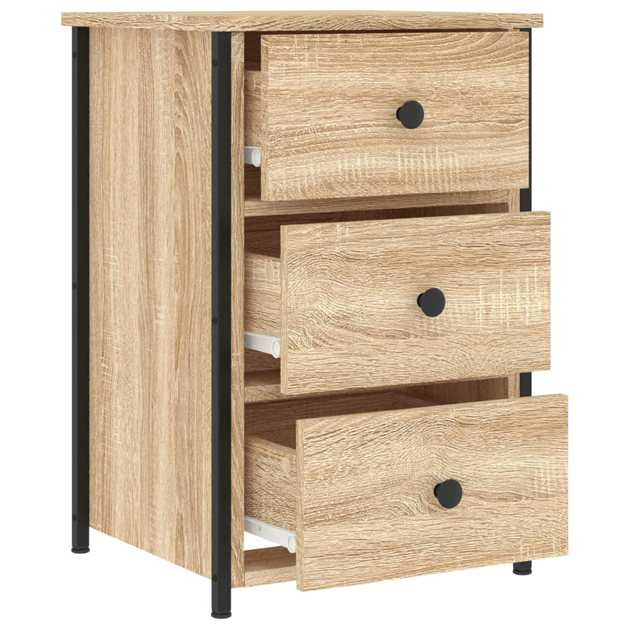 Nachtkastje 40X36X60 Cm Bewerkt Hout Sonoma Eikenkleurig