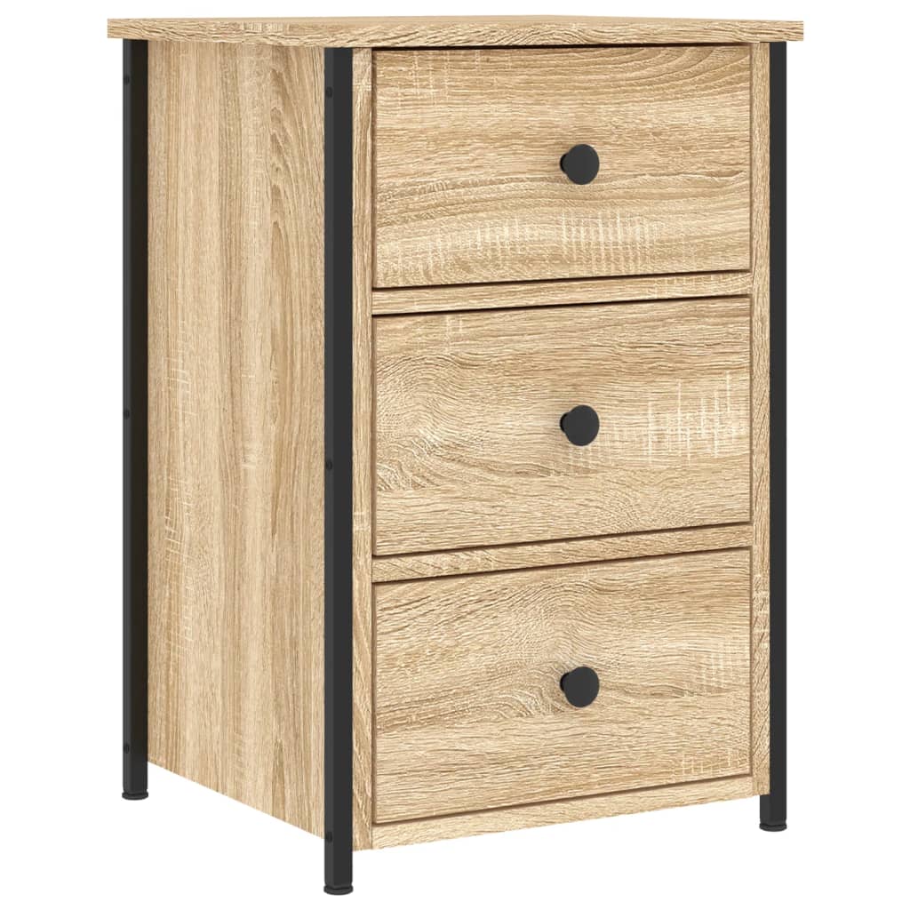 Nachtkastjes 40X36X60 Cm Bewerkt Hout Kleurig 2 Sonoma eiken