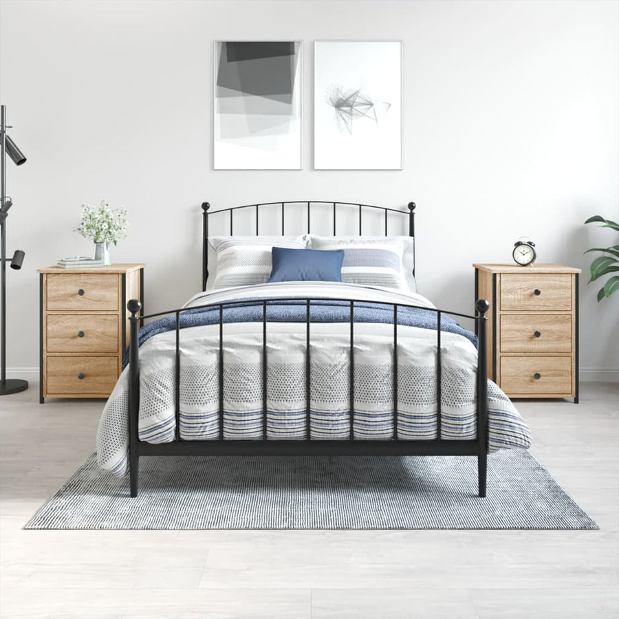 Nachtkastjes 40X36X60 Cm Bewerkt Hout Kleurig 2 Sonoma eiken