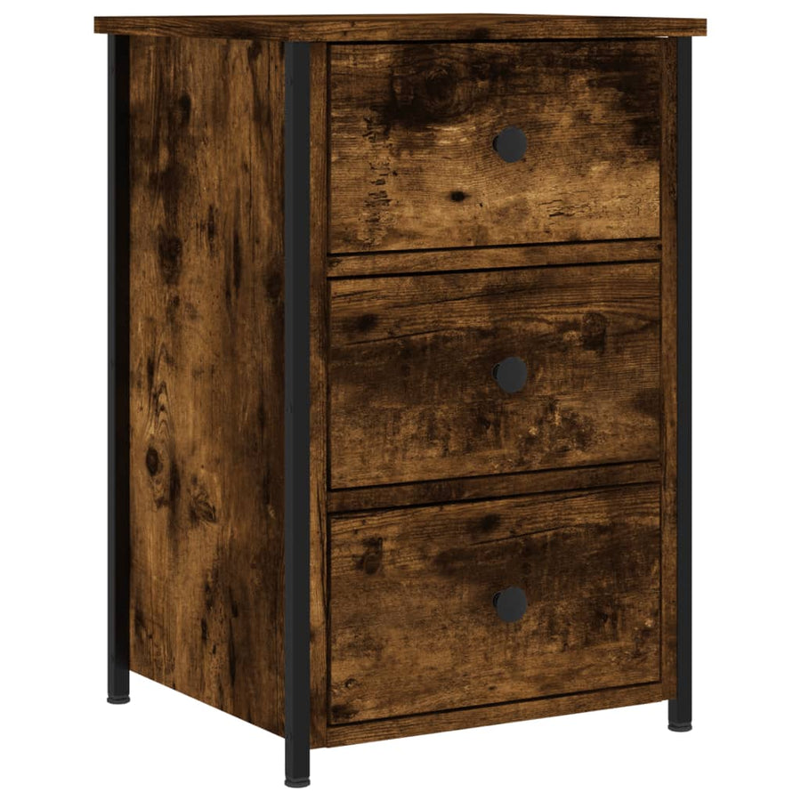 Nachtkastje 40X36X60 Cm Bewerkt Hout Kleurig 1