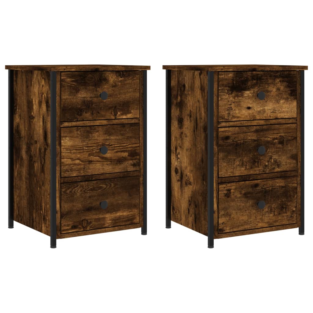 Nachtkastjes 40X36X60 Cm Bewerkt Hout Kleurig 2