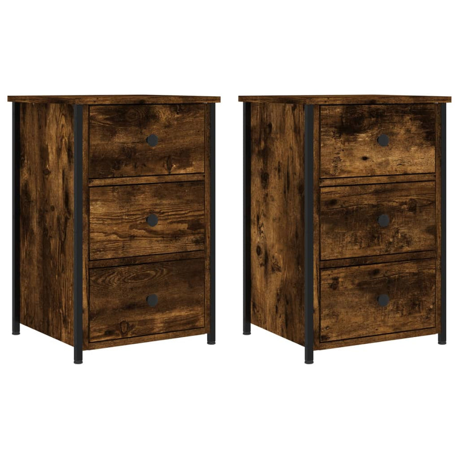 Nachtkastjes 40X36X60 Cm Bewerkt Hout Kleurig 2