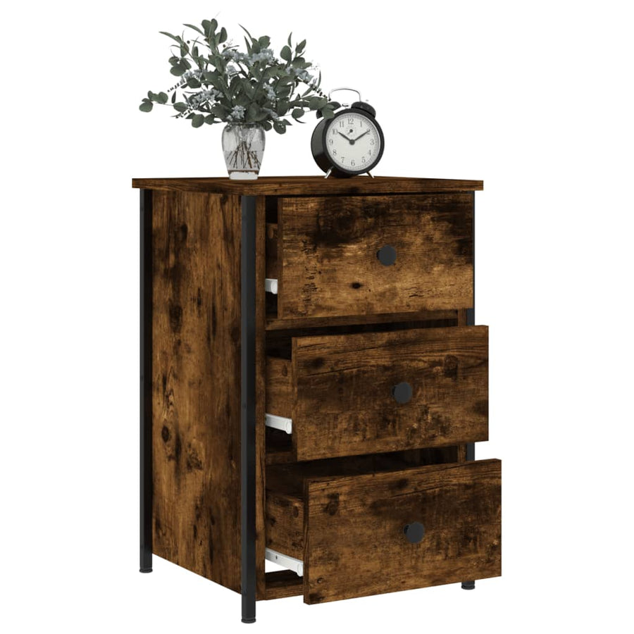 Nachtkastjes 40X36X60 Cm Bewerkt Hout Kleurig 2