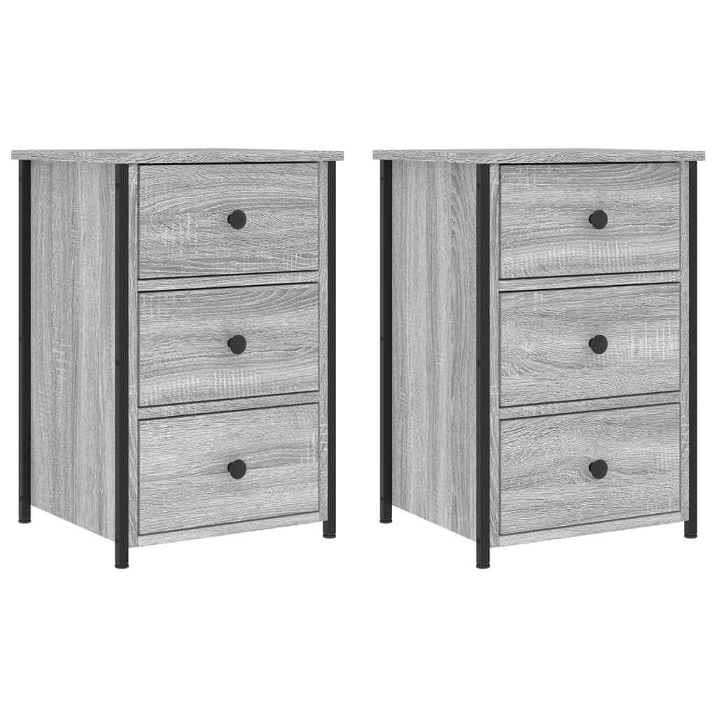 Nachtkastjes 40X36X60 Cm Bewerkt Hout Eiken 2