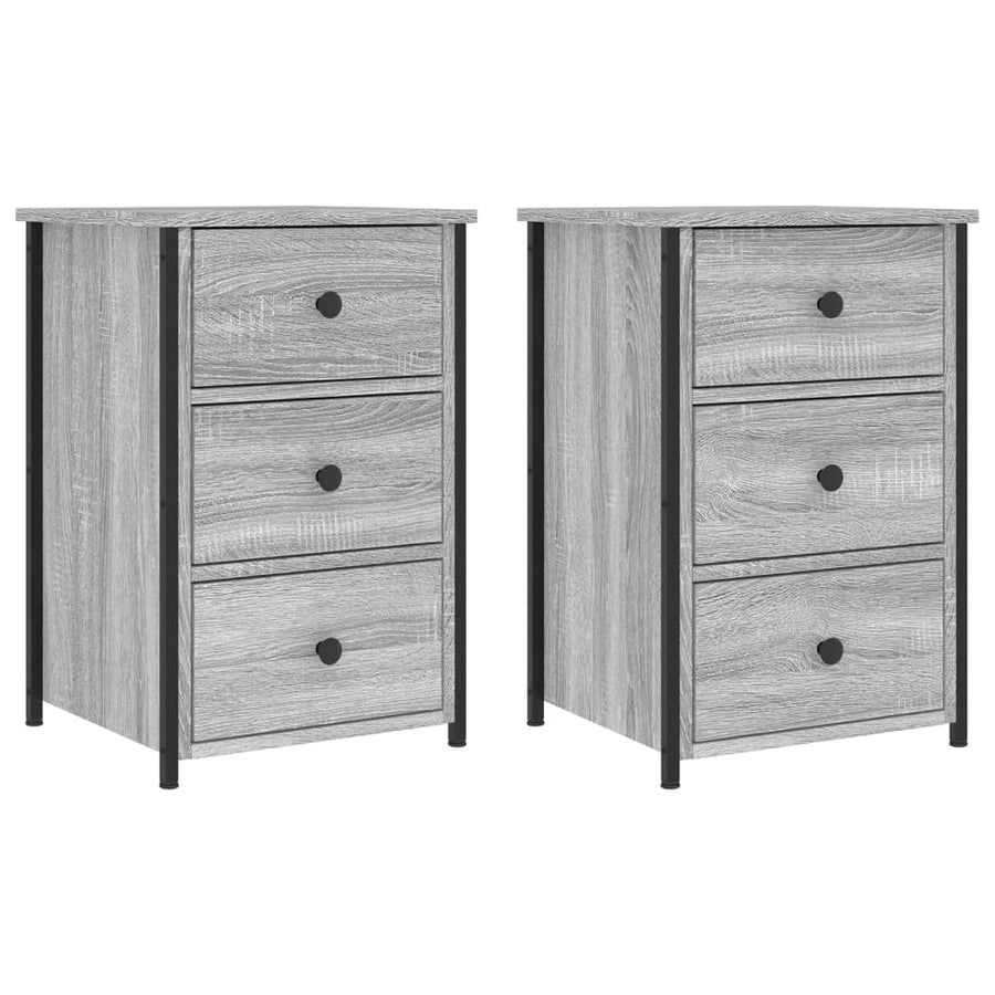 Nachtkastjes 40X36X60 Cm Bewerkt Hout Eiken 2