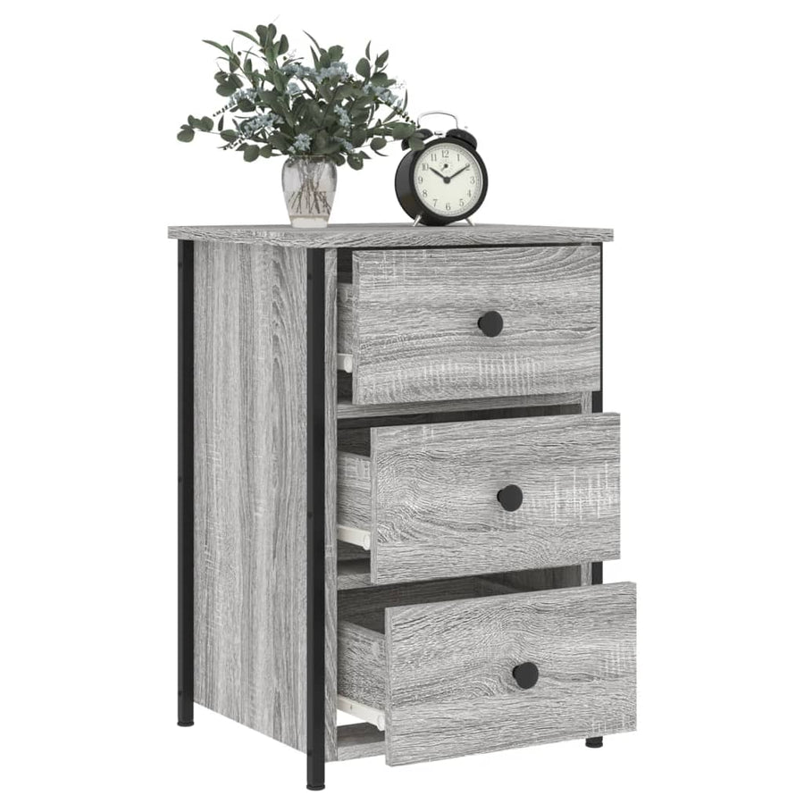 Nachtkastjes 40X36X60 Cm Bewerkt Hout Eiken 2