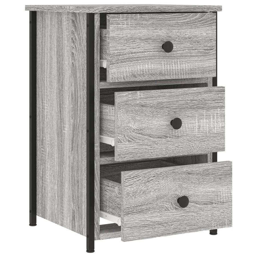 Nachtkastjes 40X36X60 Cm Bewerkt Hout Eiken 2