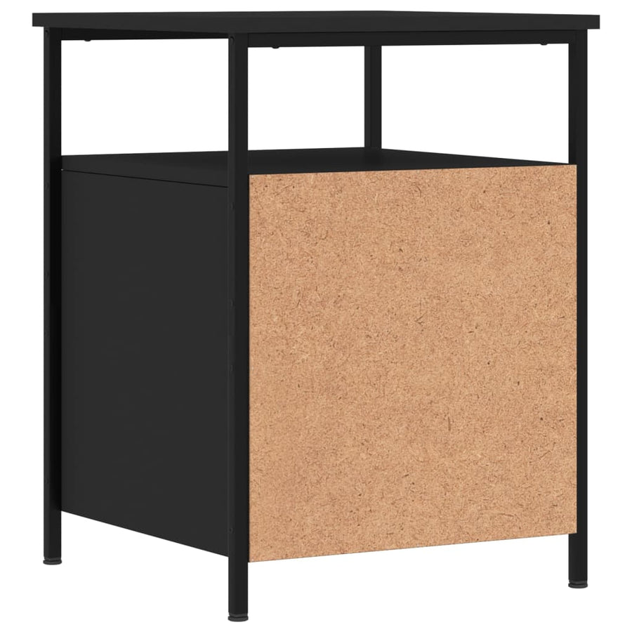 Nachtkastjes 2 st 44x45x60 cm bewerkt hout zwart 2 Zwart