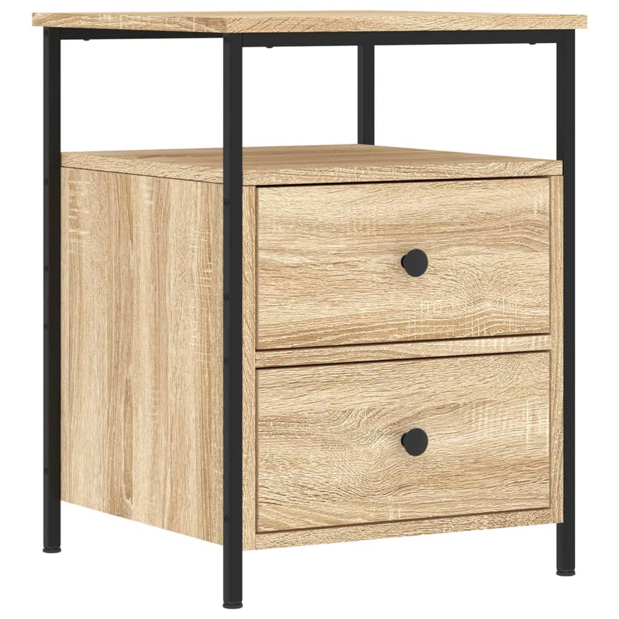 Nachtkastje 44X45X60 Cm Bewerkt Hout Kleurig