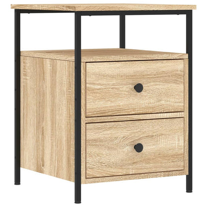Nachtkastje 44x45x60 cm bewerkt hout sonoma eikenkleurig