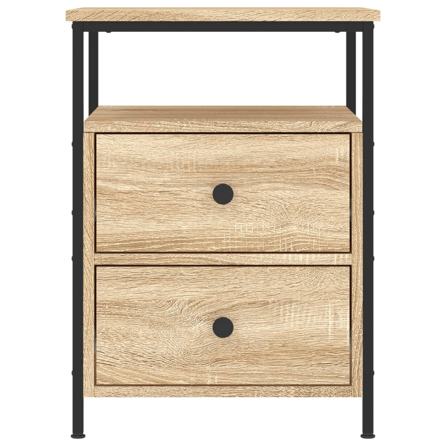 Nachtkastje 44x45x60 cm bewerkt hout sonoma eikenkleurig