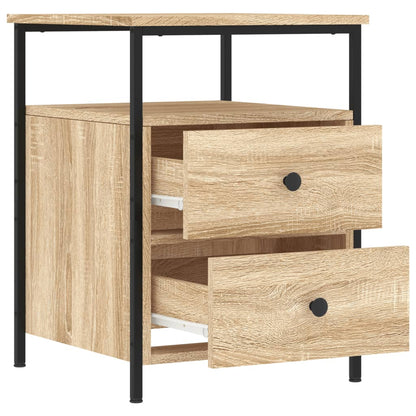 Nachtkastje 44x45x60 cm bewerkt hout sonoma eikenkleurig