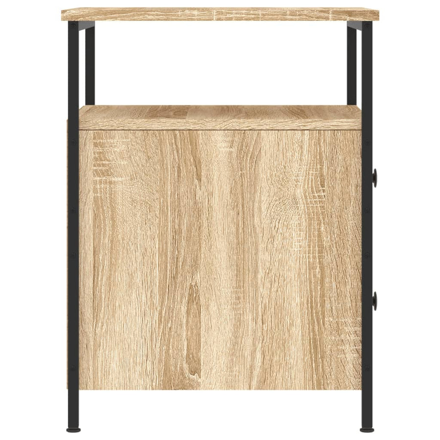 Nachtkastje 44x45x60 cm bewerkt hout sonoma eikenkleurig