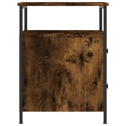 Nachtkastje 44X45X60 Cm Bewerkt Hout Gerookt Eikenkleurig