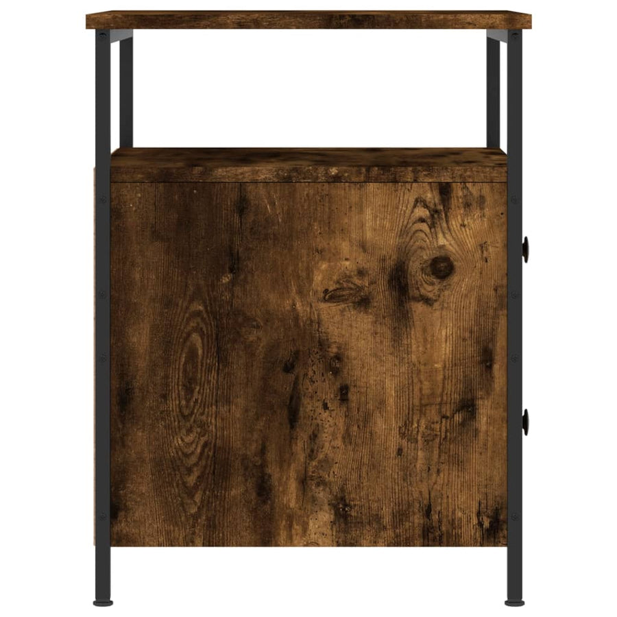 Nachtkastje 44X45X60 Cm Bewerkt Hout Gerookt Eikenkleurig