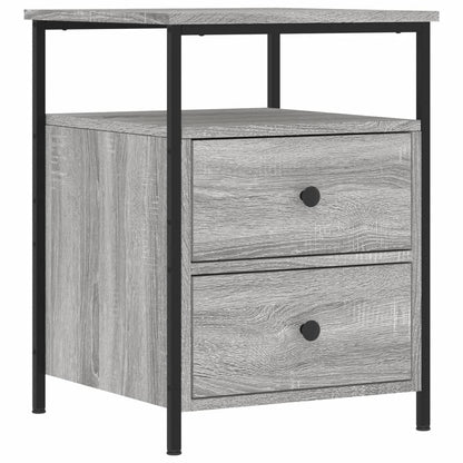 Nachtkastje 44X45X60 Cm Bewerkt Hout Eikenkleurig 1