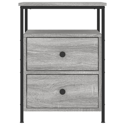 Nachtkastje 44X45X60 Cm Bewerkt Hout Eikenkleurig 1
