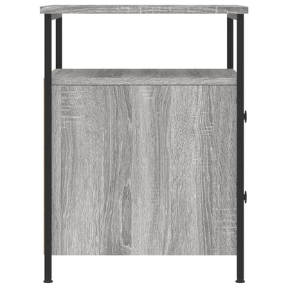 Nachtkastje 44X45X60 Cm Bewerkt Hout Eikenkleurig 1