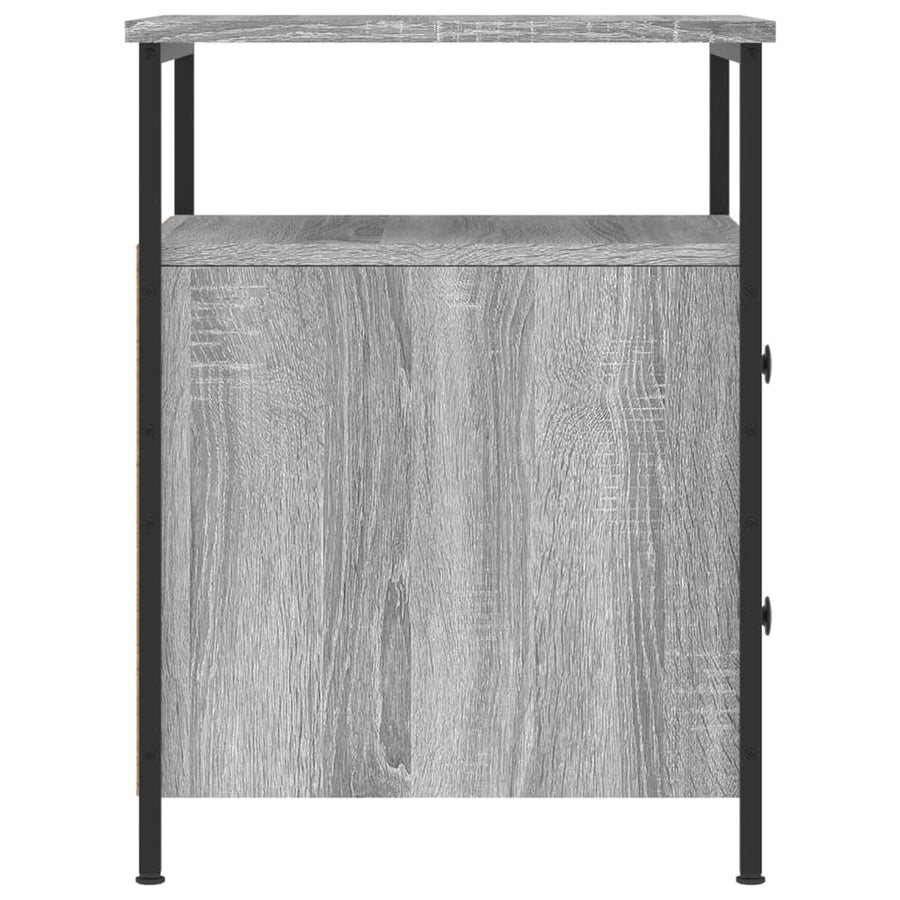 Nachtkastjes 2 st 44x45x60 cm bewerkt hout grijs sonoma eiken 2 Grijs sonoma