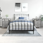 Nachtkastjes 2 st 44x45x60 cm bewerkt hout grijs