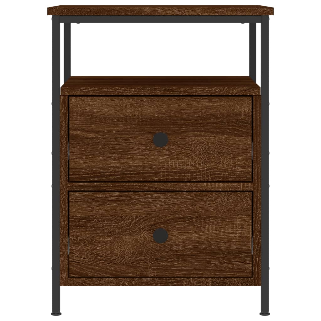 Nachtkastje 44X45X60 Cm Bewerkt Hout Bruin Eikenkleur