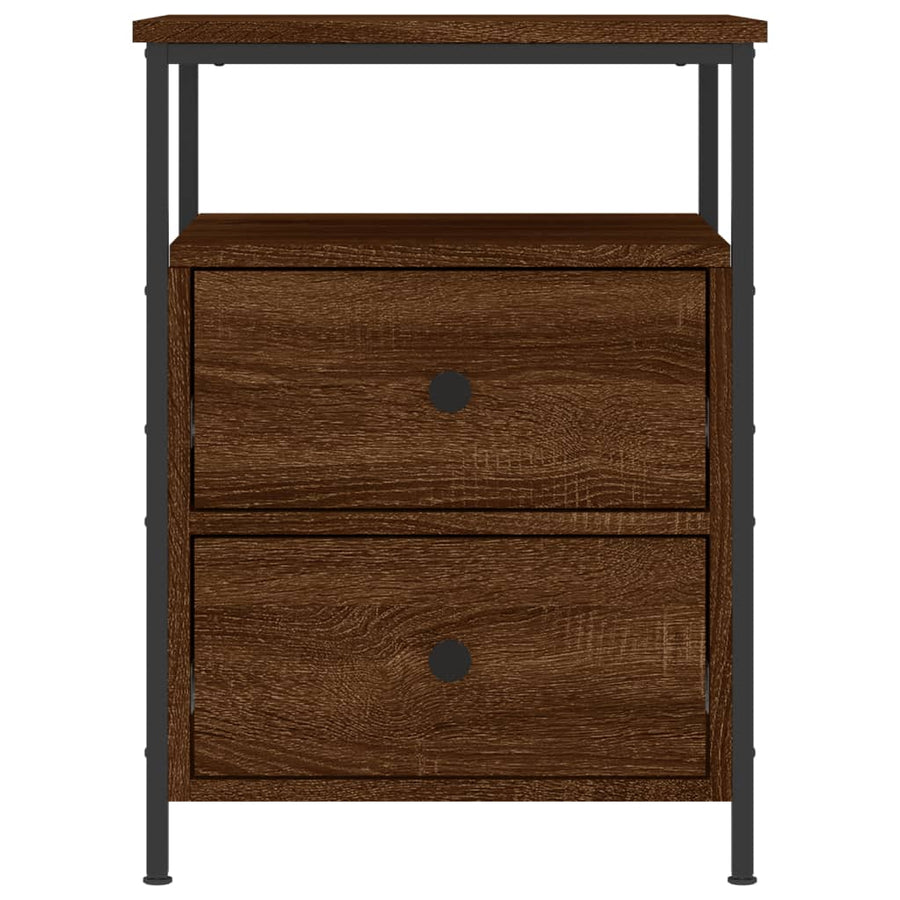Nachtkastje 44X45X60 Cm Bewerkt Hout Bruin Eikenkleur