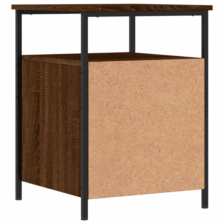 Nachtkastje 44X45X60 Cm Bewerkt Hout Bruin Eikenkleur