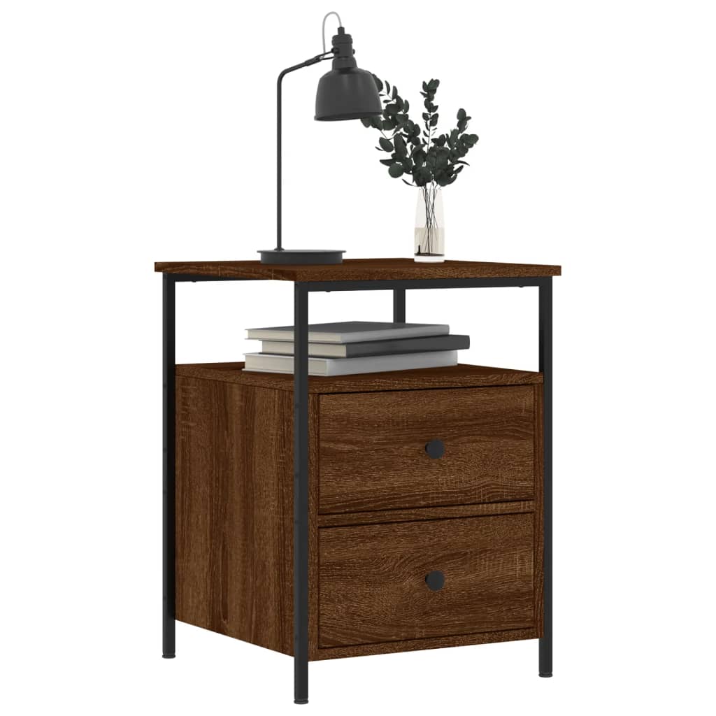 Nachtkastjes 2 st 50x30x51,5 cm bewerkt hout sonoma eikenkleur Nachtkastjes 2 st 50x30x51,5 cm bewerkt hout sonoma eikenkleur