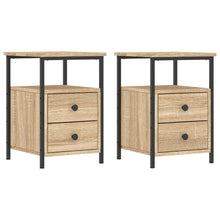Nachtkastjes 34X35,5X50 Cm Kleurig 2 Sonoma eiken