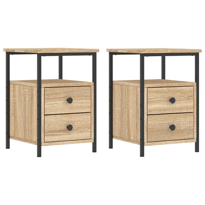 Nachtkastjes 34X35,5X50 Cm Kleurig 2 Sonoma eiken