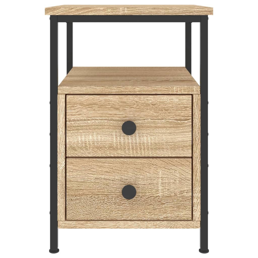 Nachtkastjes 34X35,5X50 Cm Kleurig 2 Sonoma eiken
