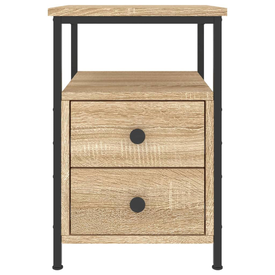 Nachtkastjes 34X35,5X50 Cm Kleurig 2 Sonoma eiken