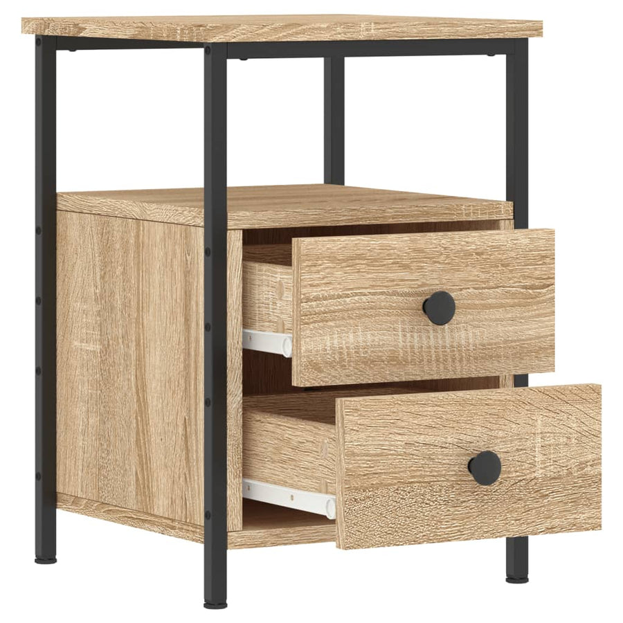 Nachtkastjes 34X35,5X50 Cm Kleurig 2 Sonoma eiken