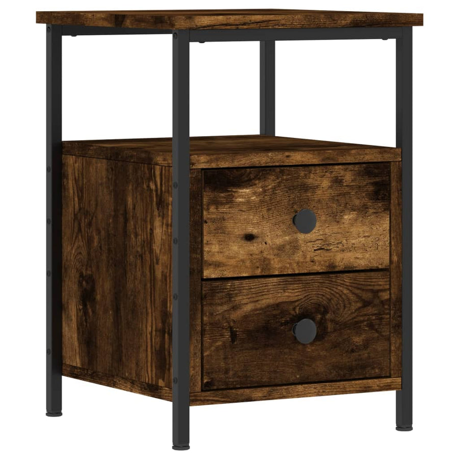 Nachtkastjes 34X35,5X50 Cm Bewerkt Hout Kleur 2 Gerookt eiken