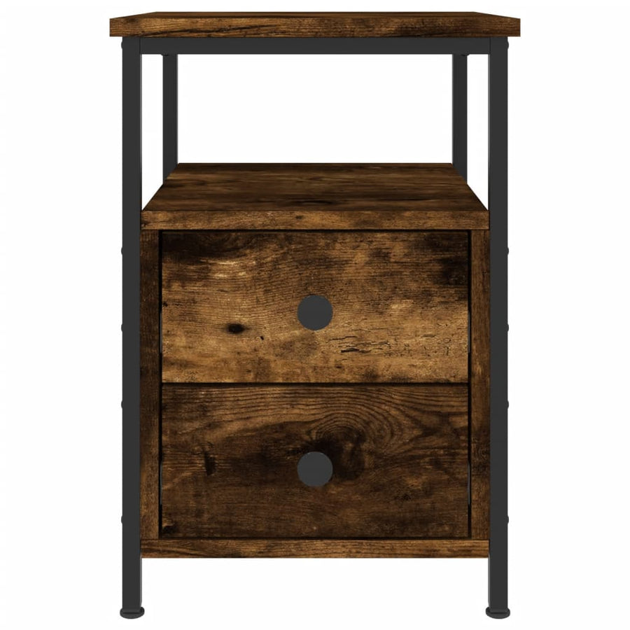 Nachtkastjes 34X35,5X50 Cm Bewerkt Hout Kleur 2 Gerookt eiken