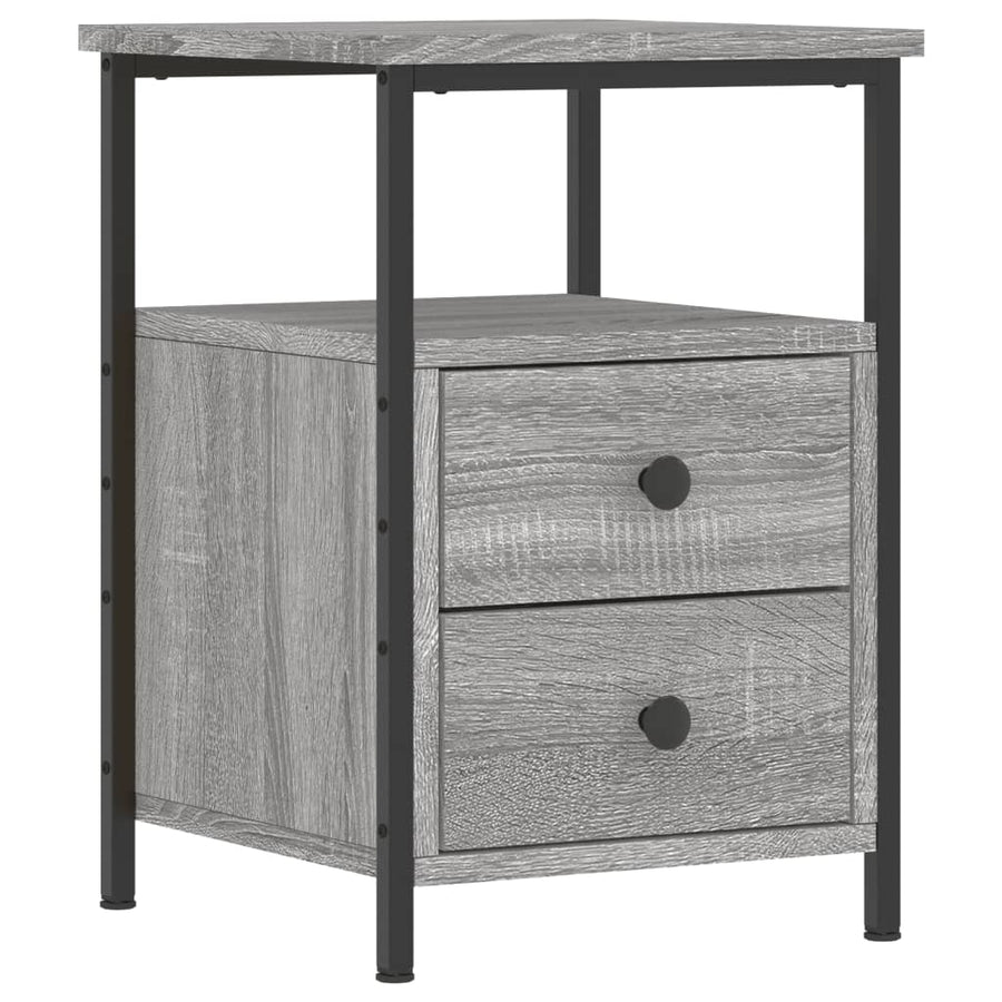 Nachtkastje 34X35,5X50 Cm Bewerkt Hout 1 Grijs sonoma
