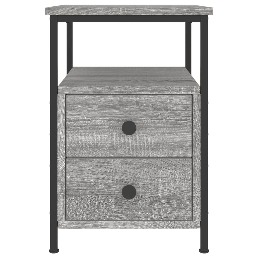 Nachtkastje 34X35,5X50 Cm Bewerkt Hout 1 Grijs sonoma