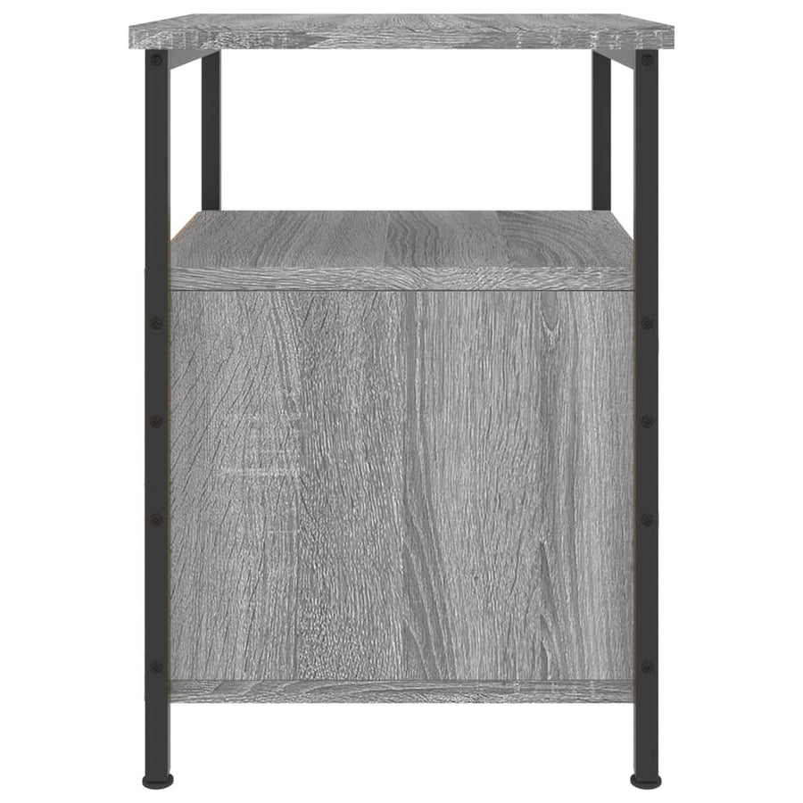 Nachtkastje 34X35,5X50 Cm Bewerkt Hout 1 Grijs sonoma