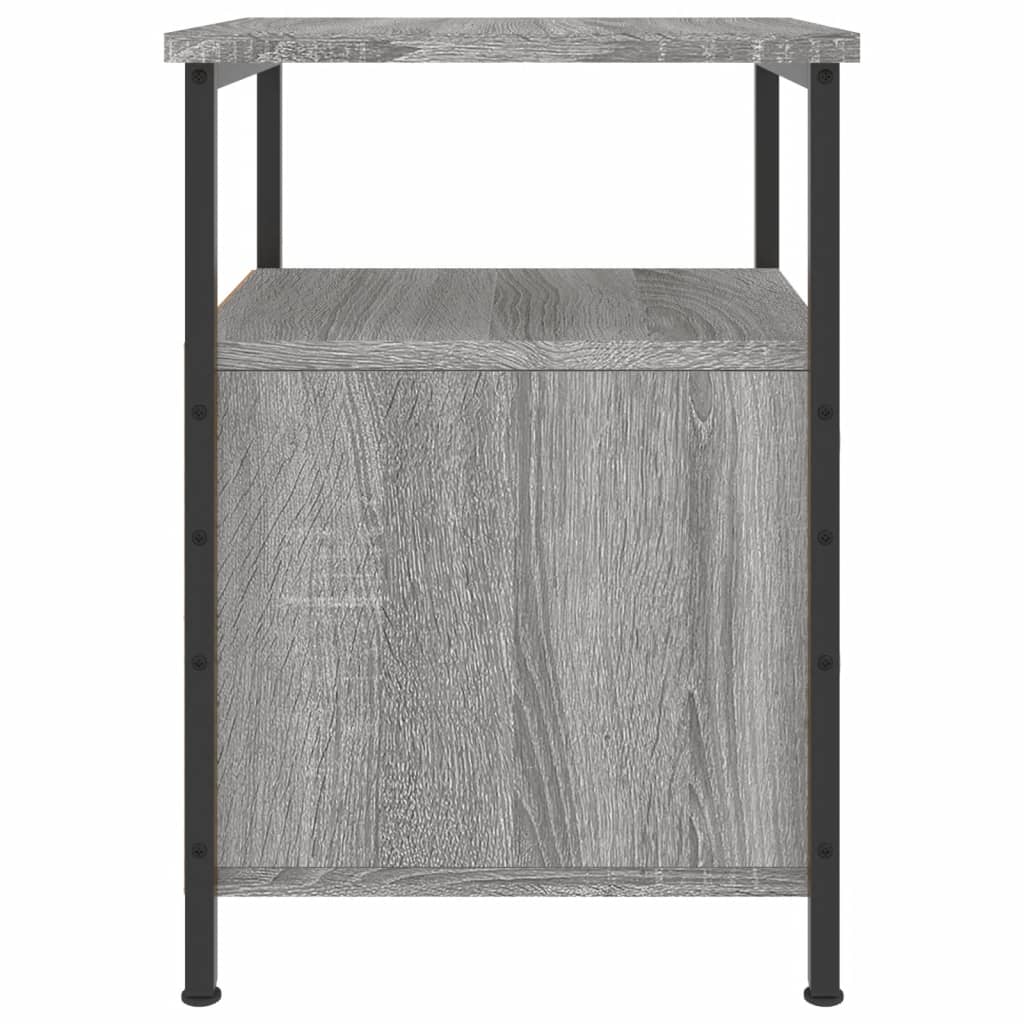 Nachtkastjes 34X35,5X50 Cm Bewerkt Hout Eiken 2 Grijs sonoma