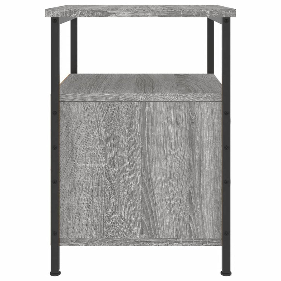 Nachtkastjes 34X35,5X50 Cm Bewerkt Hout Eiken 2 Grijs sonoma