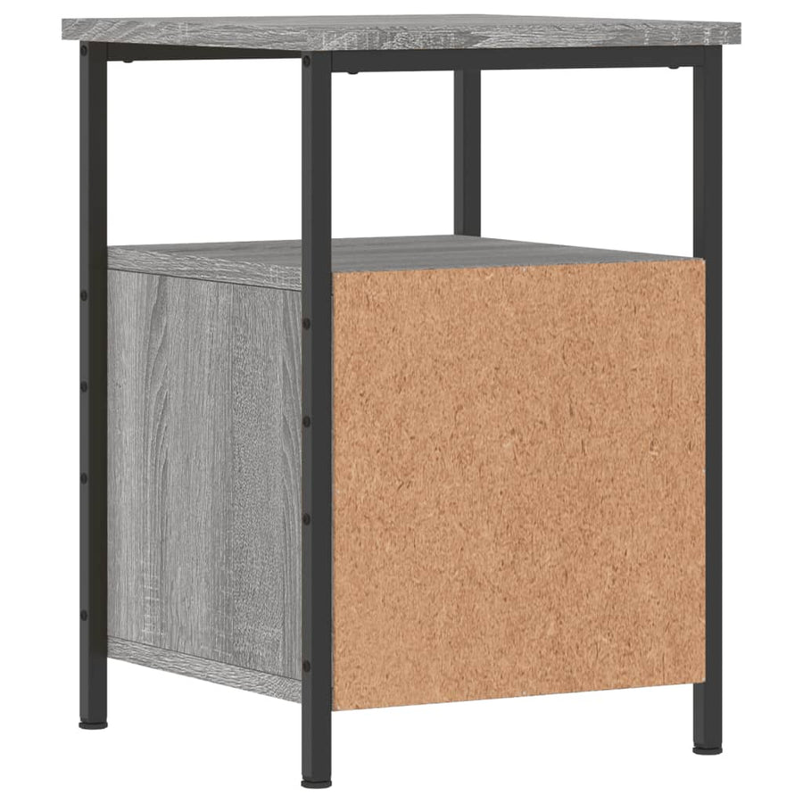 Nachtkastjes 34X35,5X50 Cm Bewerkt Hout Eiken 2 Grijs sonoma