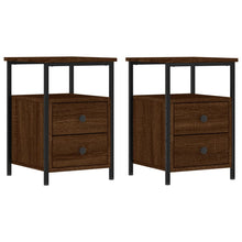 Nachtkastjes 34X35,5X50 Cm Bewerkt Hout Bruin Eikenkleur 2 Bruineiken