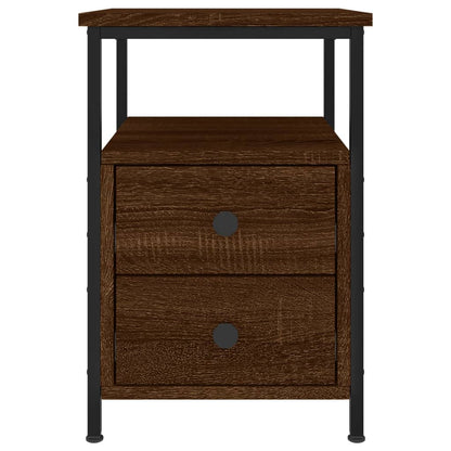 Nachtkastjes 34X35,5X50 Cm Bewerkt Hout Bruin Eikenkleur 2 Bruineiken