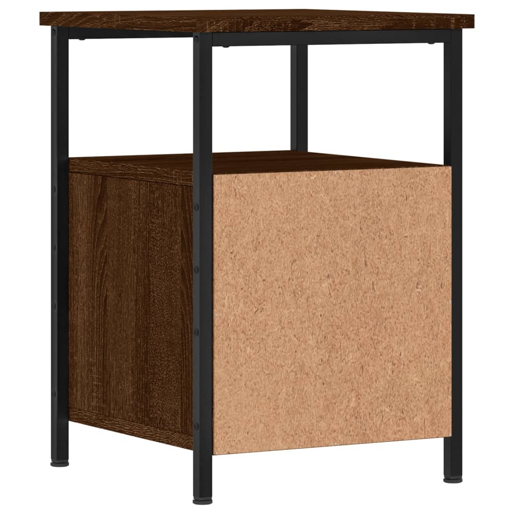 Nachtkastjes 34X35,5X50 Cm Bewerkt Hout Bruin Eikenkleur 2 Bruineiken